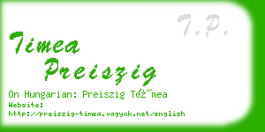 timea preiszig business card